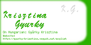 krisztina gyurky business card