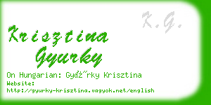 krisztina gyurky business card